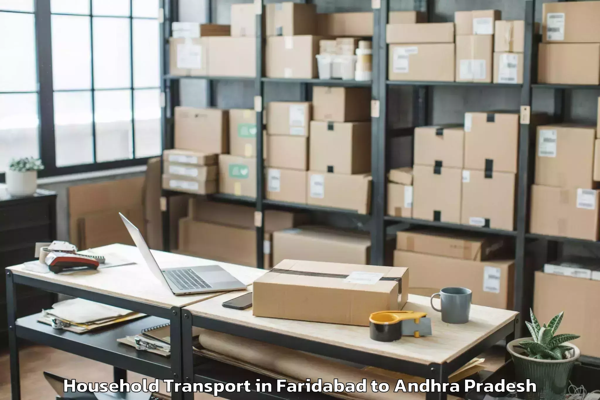 Book Faridabad to Annavaram Household Transport